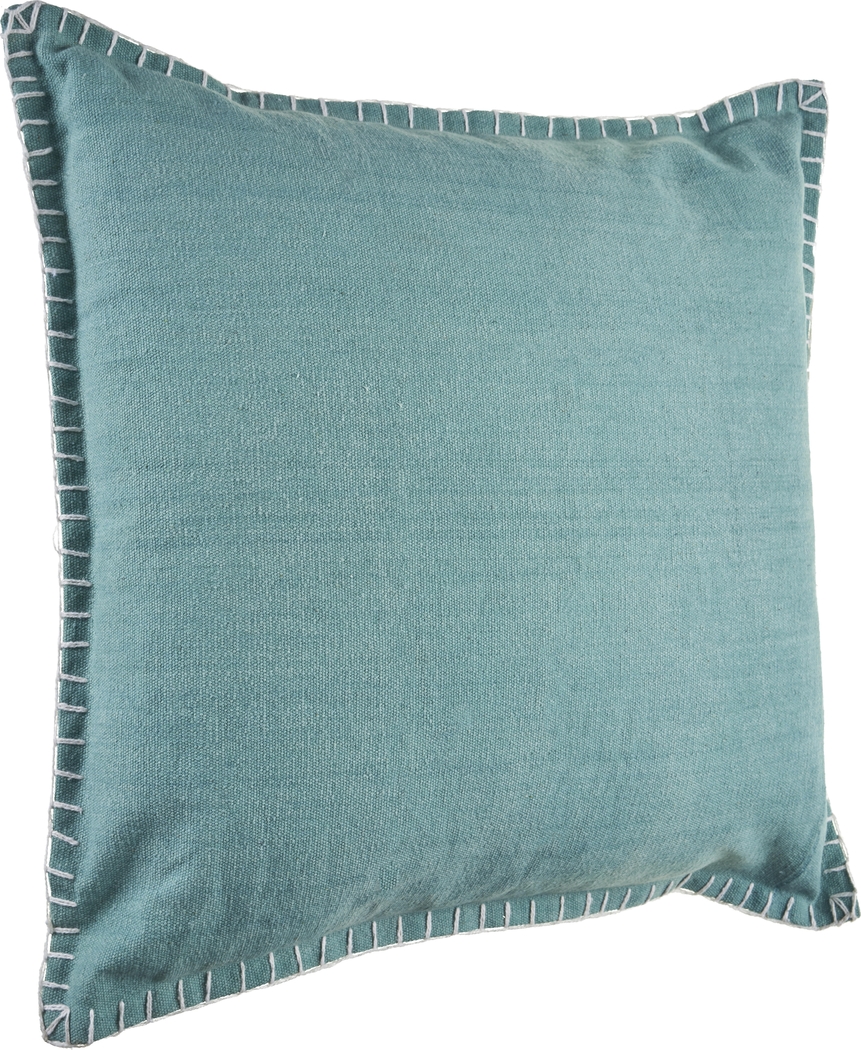 Burroy Teal Throw Pillow - Thumbnail - Image 5