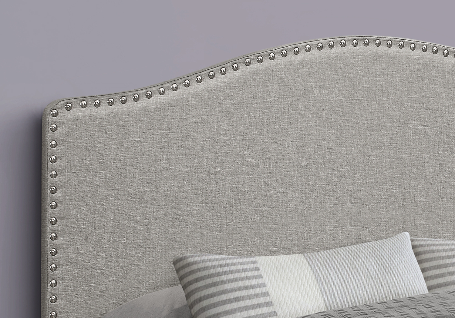 Selover Gray Upholstered Queen Headboard - Thumbnail - Image 3