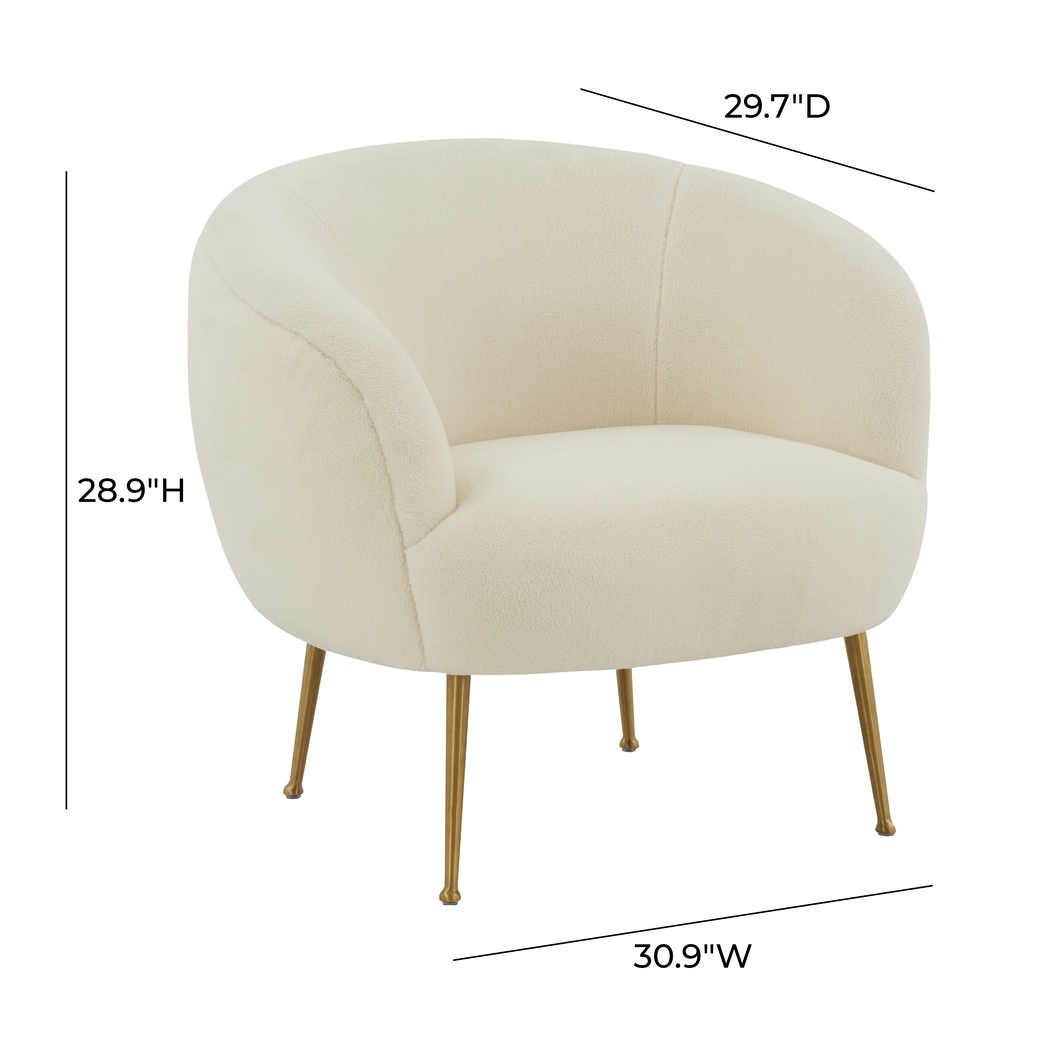 Selwinlane Cream Accent Chair - Thumbnail - Image 6