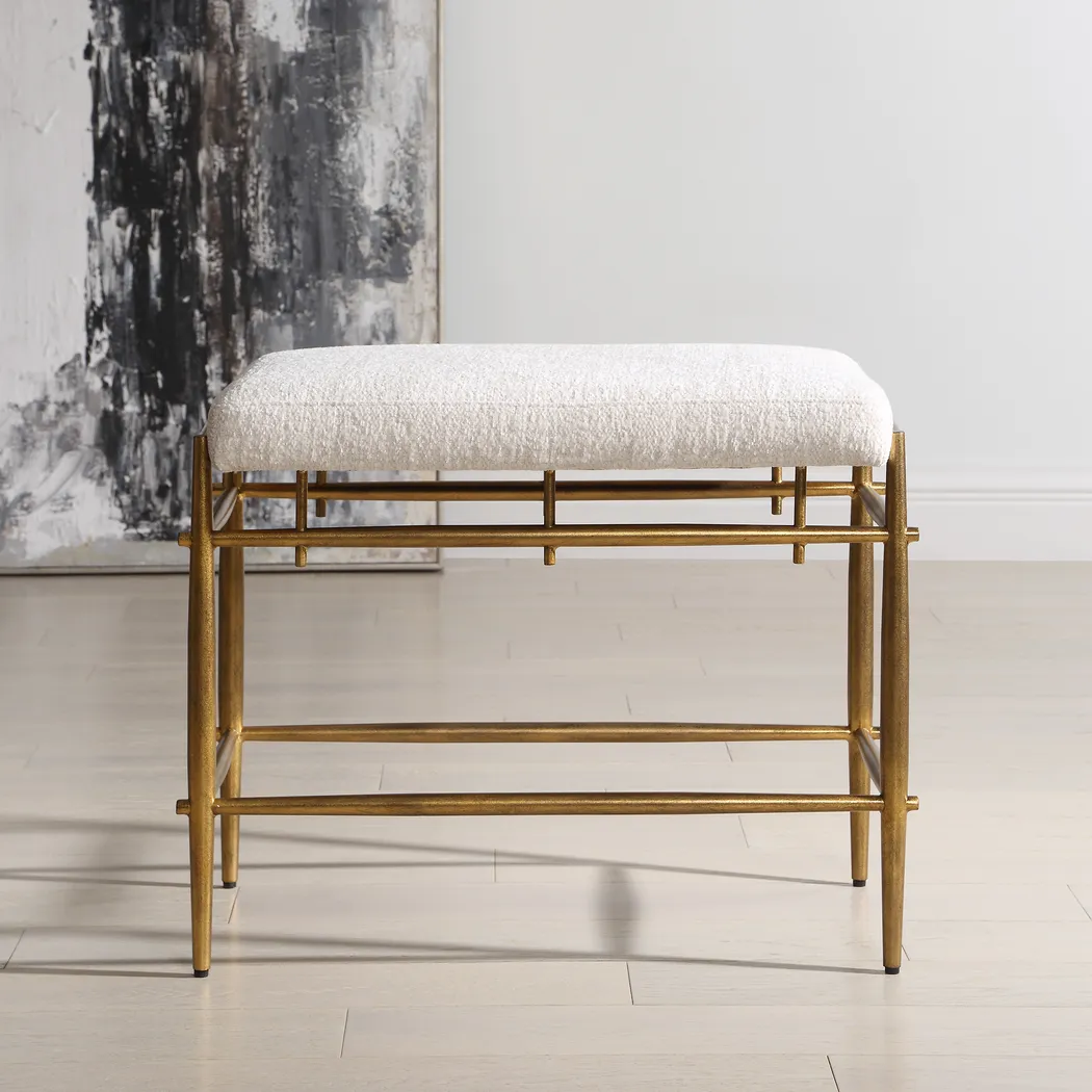 Selyin White Accent Bench - Image 2