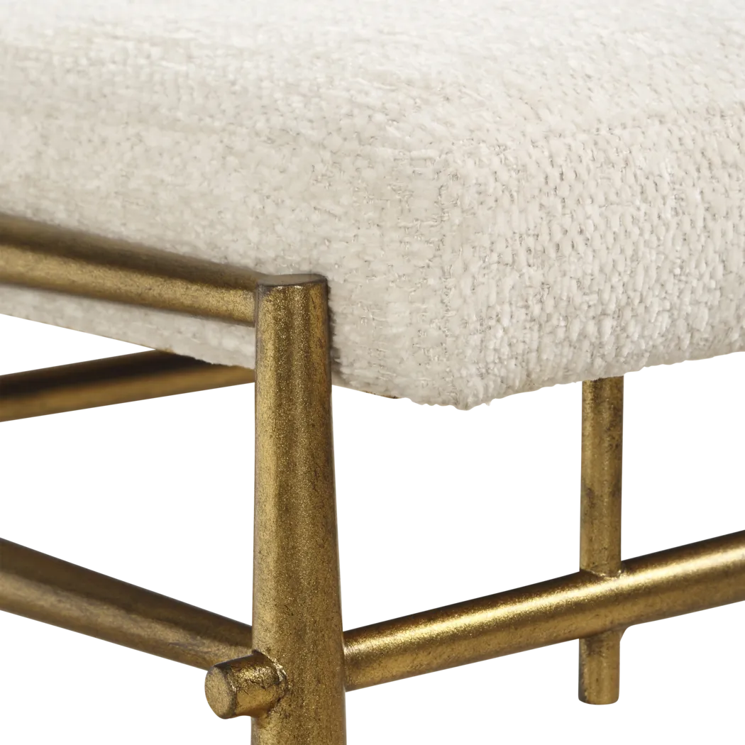 Selyin White Accent Bench - Image 4