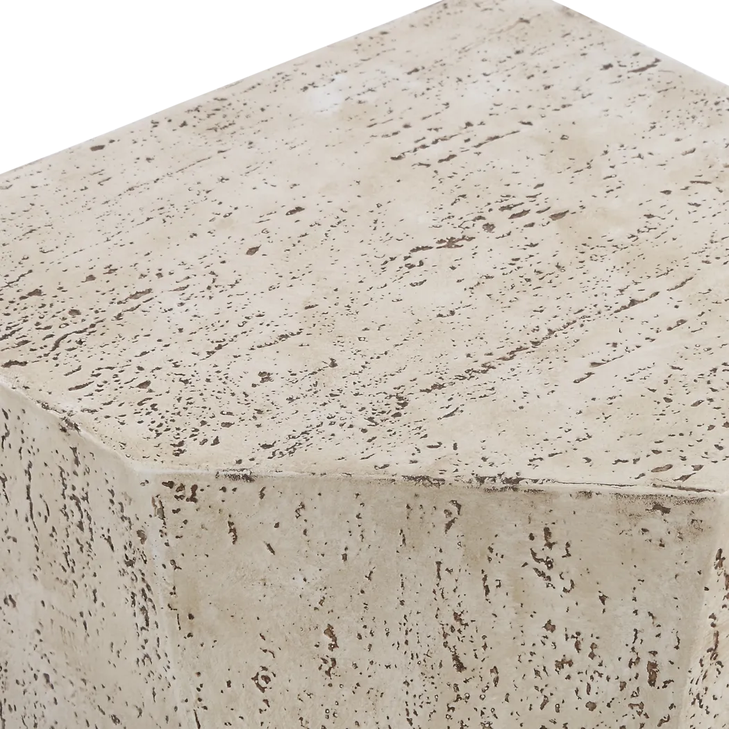 Senaya Beige Outdoor End Table - Thumbnail - Image 4