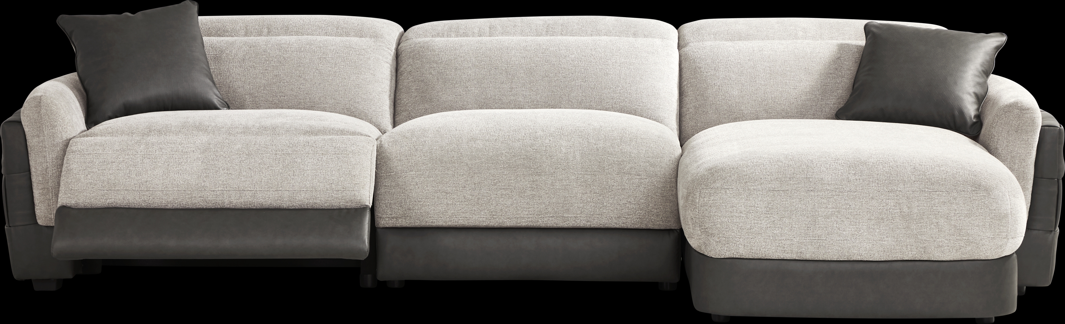 Seneca Falls Gray 3 Pc Dual Power Reclining Sectional - Thumbnail - Image 1