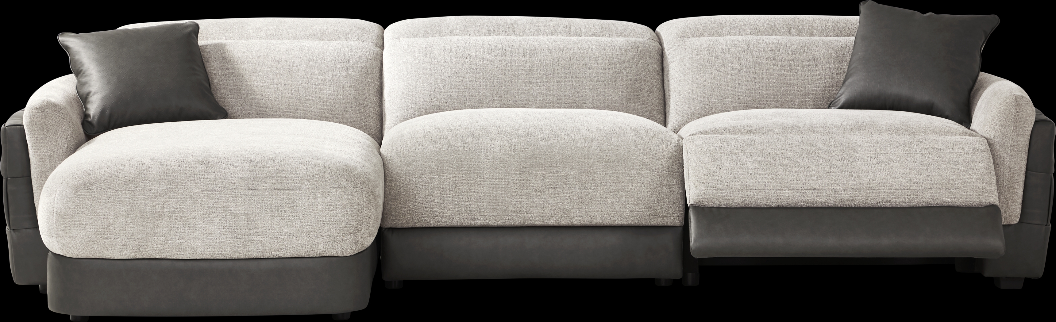 Seneca Falls Gray 3 Pc Dual Power Reclining Sectional - Thumbnail - Image 1