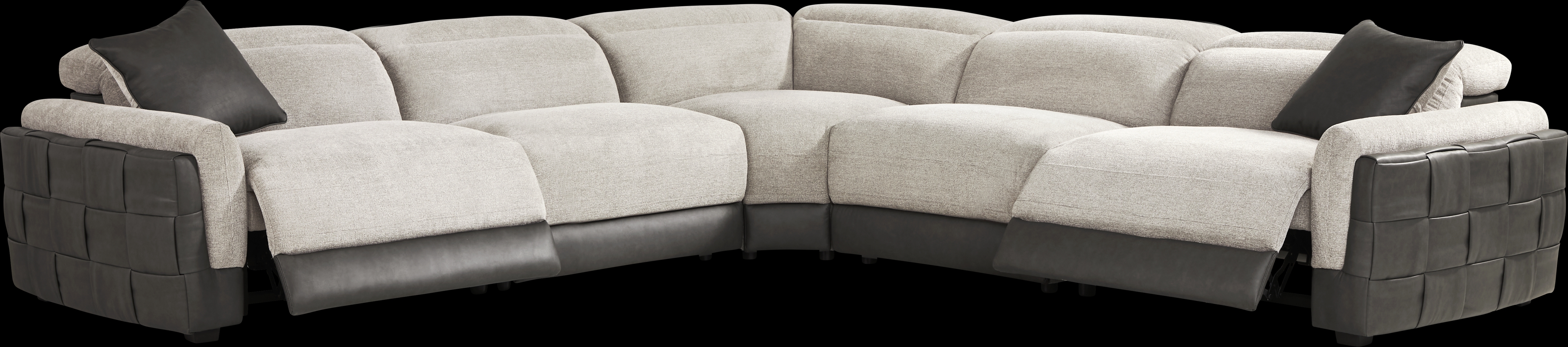 Seneca Falls Gray 5 Pc Dual Power Reclining Sectional - Thumbnail - Image 1