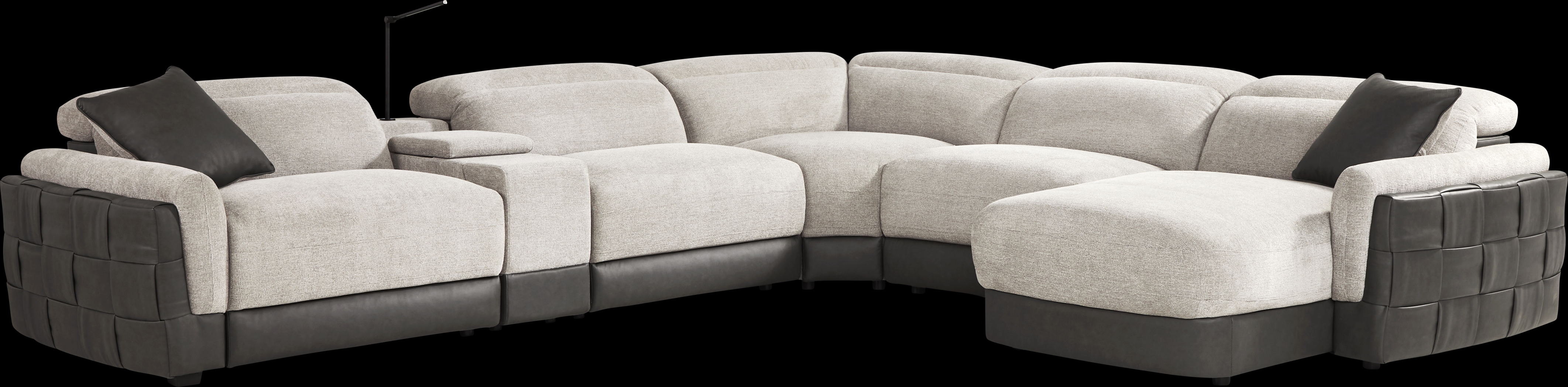 Seneca Falls Gray 6 Pc Dual Power Reclining Sectional - Thumbnail - Image 3