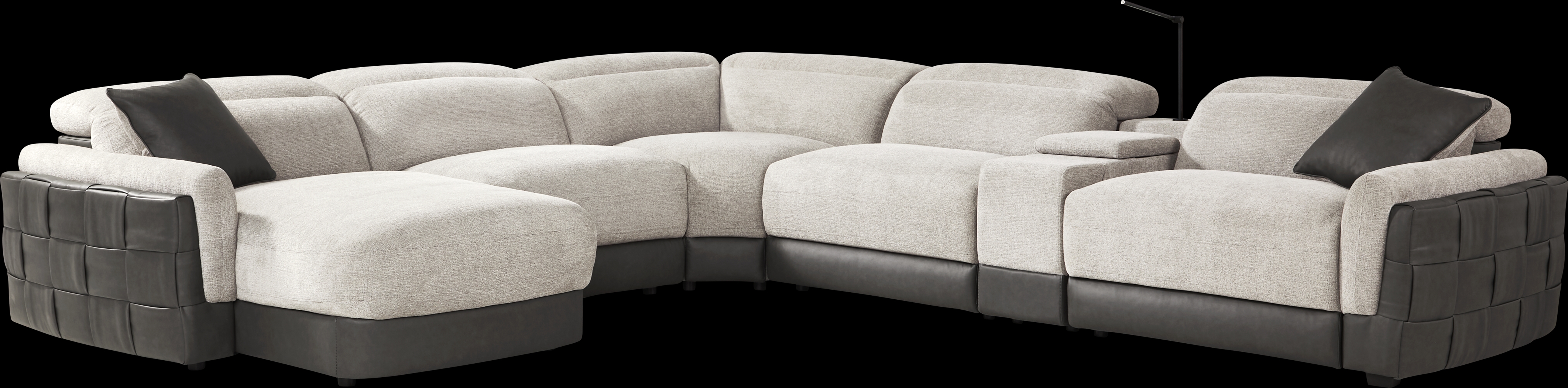 Seneca Falls Gray 6 Pc Dual Power Reclining Sectional - Thumbnail - Image 3