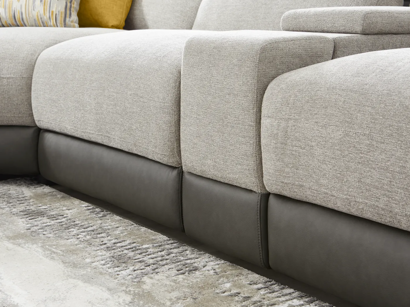 Seneca Falls Gray 6 Pc Dual Power Reclining Sectional - Image 8