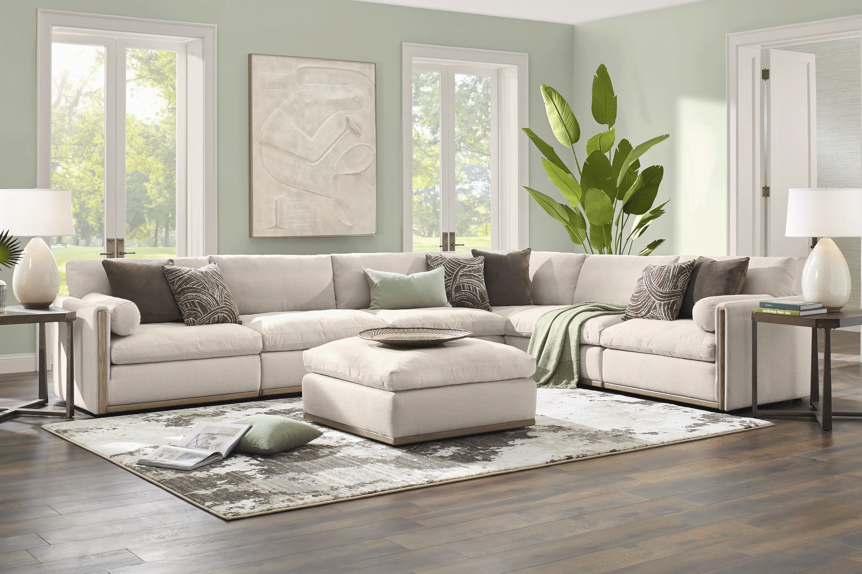 Seneca Point Linen 6 Pc Sectional - Thumbnail - Image 2