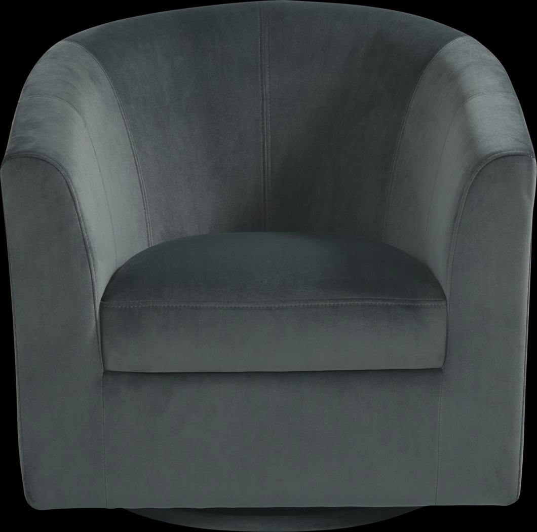 Sentosa Gray Accent Swivel Chair - Thumbnail - Image 2