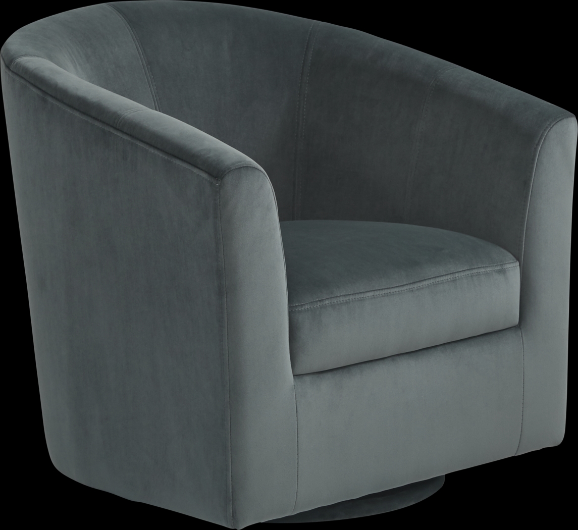 Sentosa Gray Accent Swivel Chair - Thumbnail - Image 1