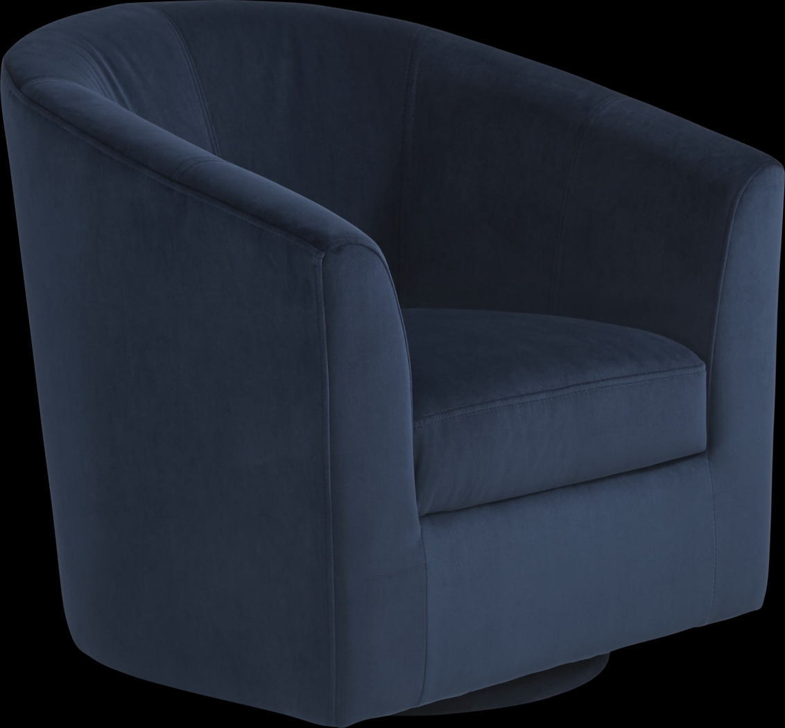 Sentosa Navy Accent Swivel Chair - Thumbnail - Image 1