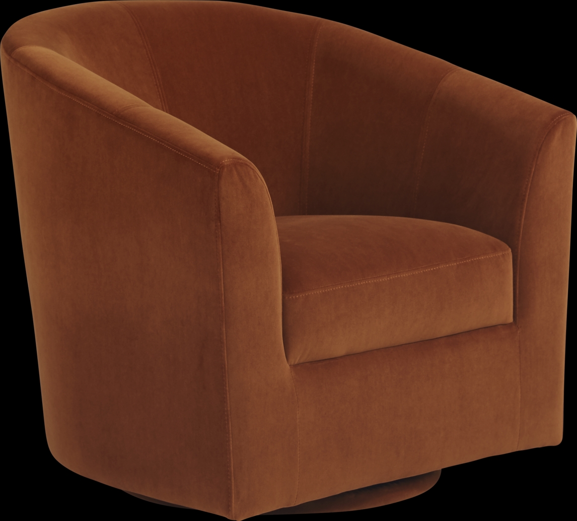 Sentosa Rust Accent Swivel Chair - Thumbnail - Image 1