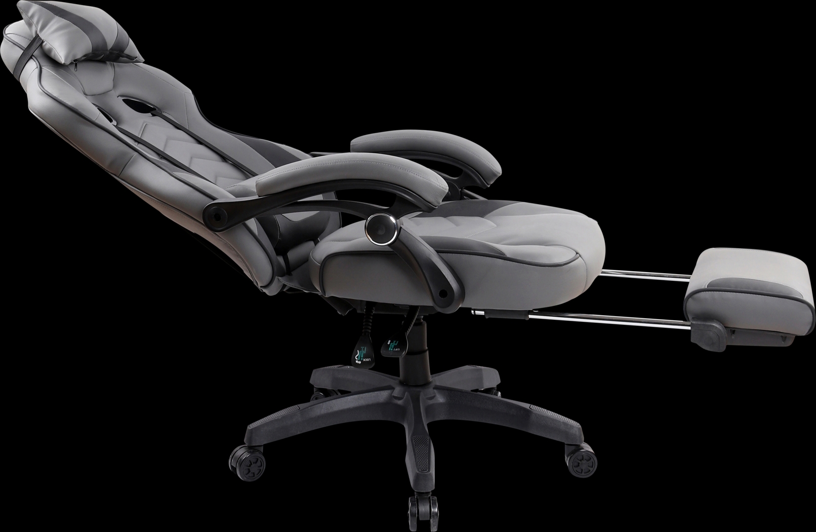 Seoce Gray/Black Gaming Chair - Thumbnail - Image 7