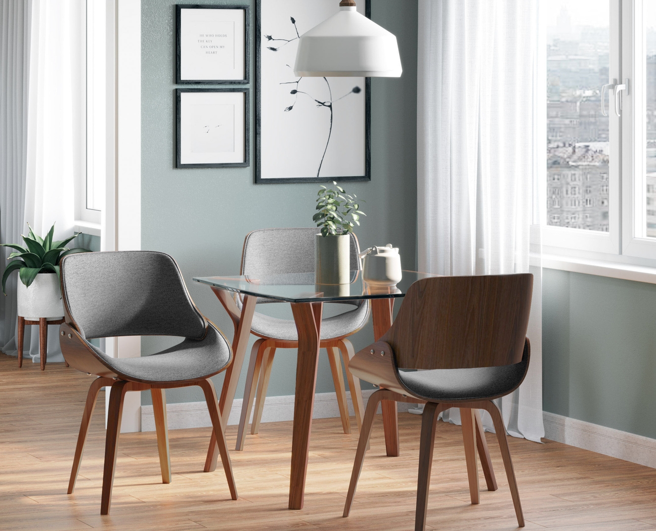 Seracedar Gray Dining Chair, Set of 2 - Thumbnail - Image 4