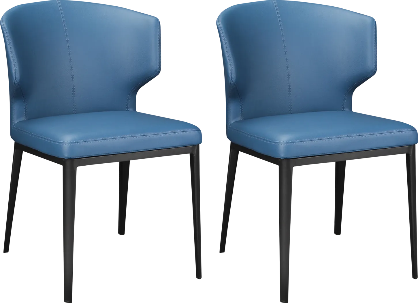 Serbian Blue Side Chair, Set of 2 - Thumbnail - Image 1