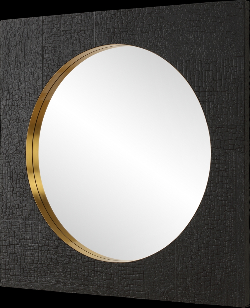 Serdag Black Wall Mirror - Thumbnail - Image 4