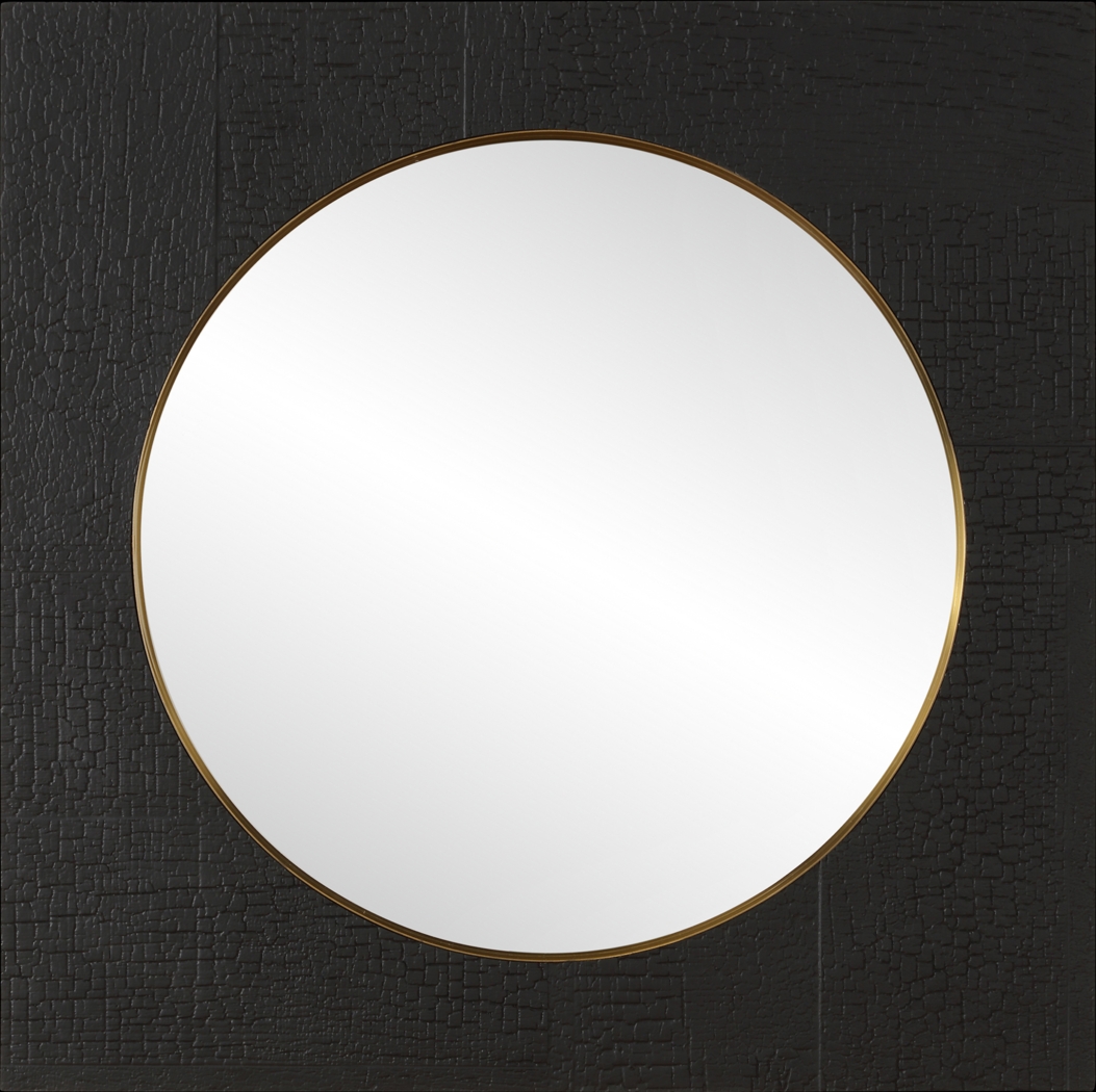 Serdag Black Wall Mirror - Thumbnail - Image 1