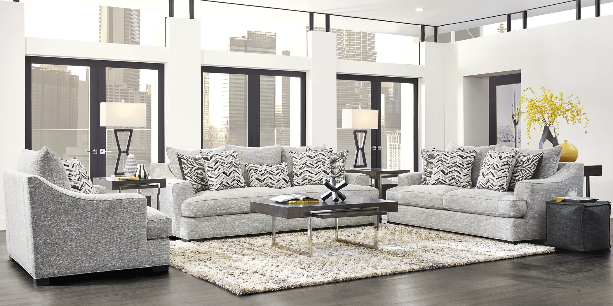 Serena Street Gray 7 Pc Living Room - Thumbnail - Image 1