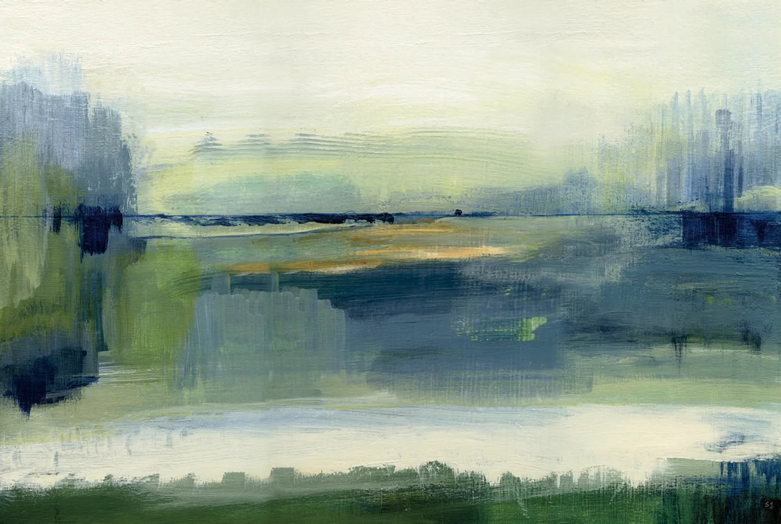Serene Pasture Green Artwork - Thumbnail - Image 1