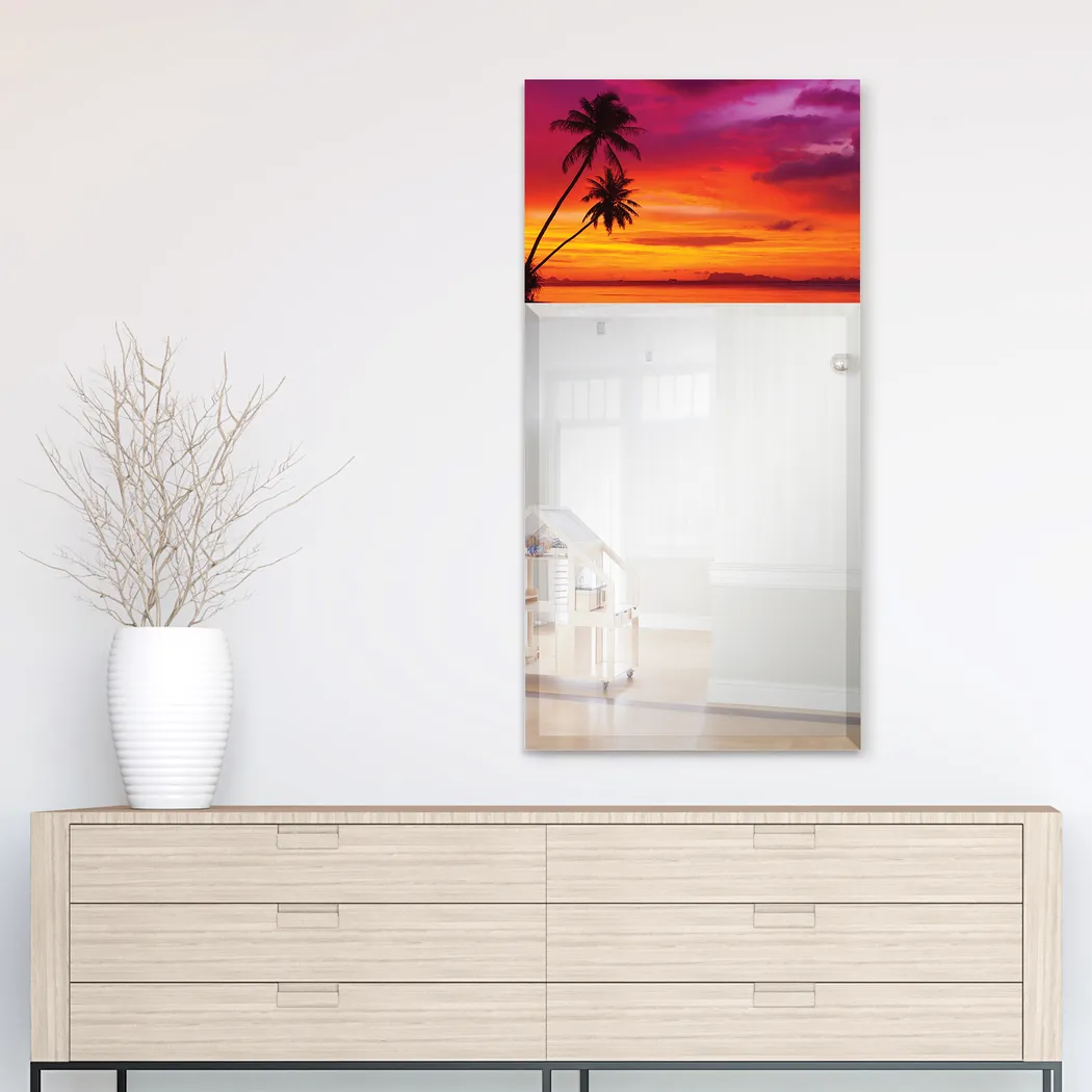 Serene Sunset Orange Mirror - Thumbnail - Image 3