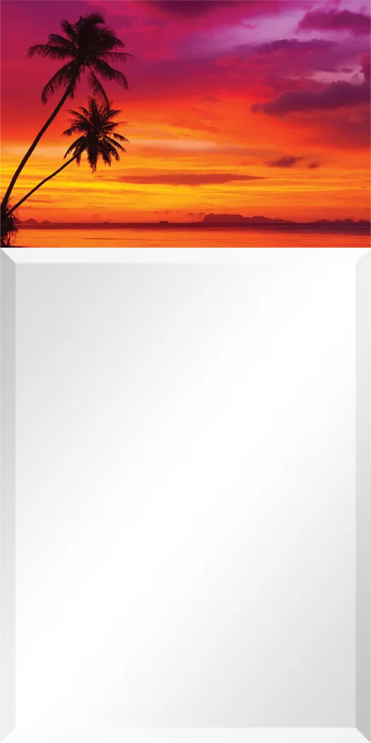 Serene Sunset Orange Mirror - Thumbnail - Image 1