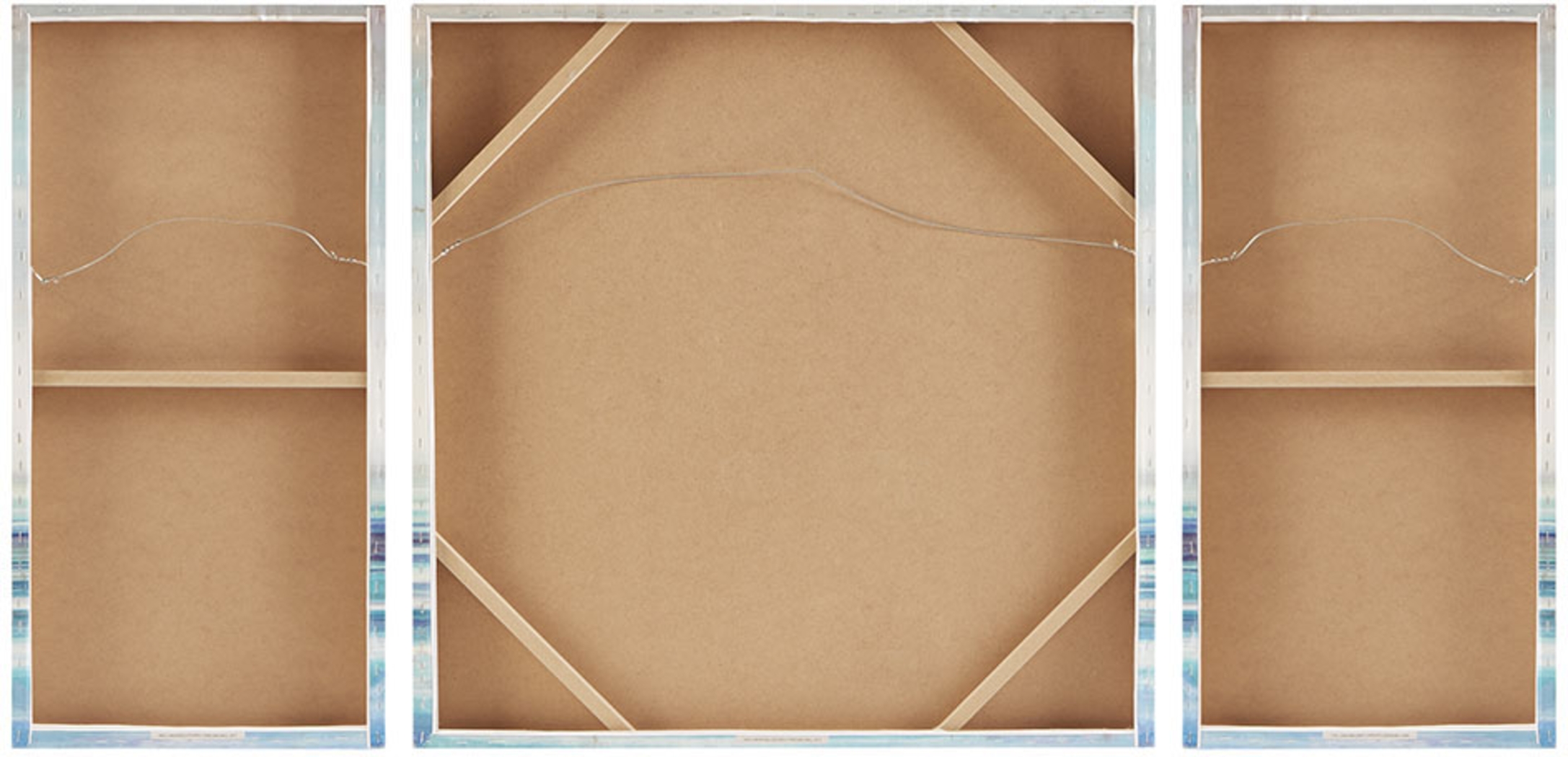 Serene Waters Blue Artwork, Set of 3 - Thumbnail - Image 3