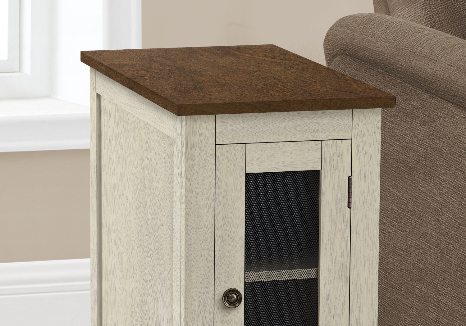 Serin White End Table - Thumbnail - Image 4