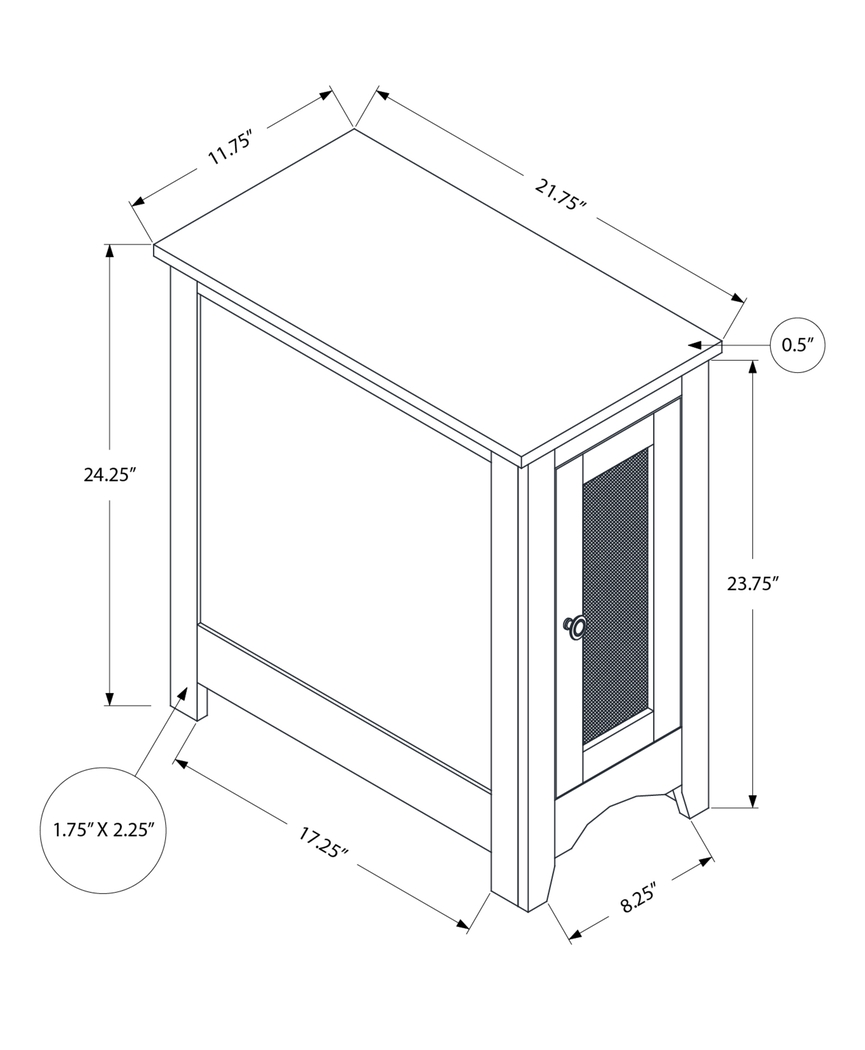 Serin White End Table - Thumbnail - Image 5