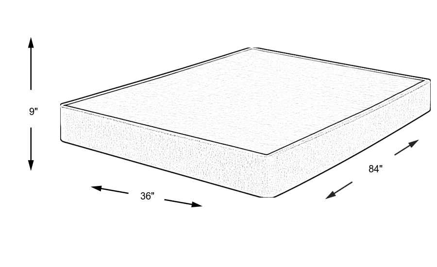Dimension Image. Please refer to the Dimension Tab on this page for dimension details.