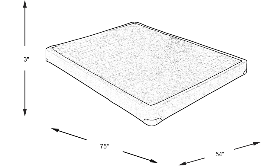 Dimension Image. Please refer to the Dimension Tab on this page for dimension details.