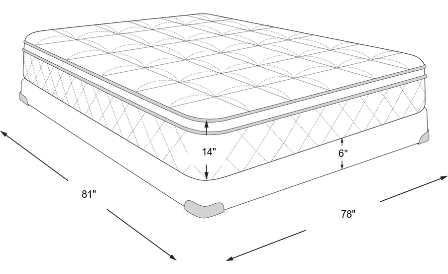 Dimension Image. Please refer to the Dimension Tab on this page for dimension details.