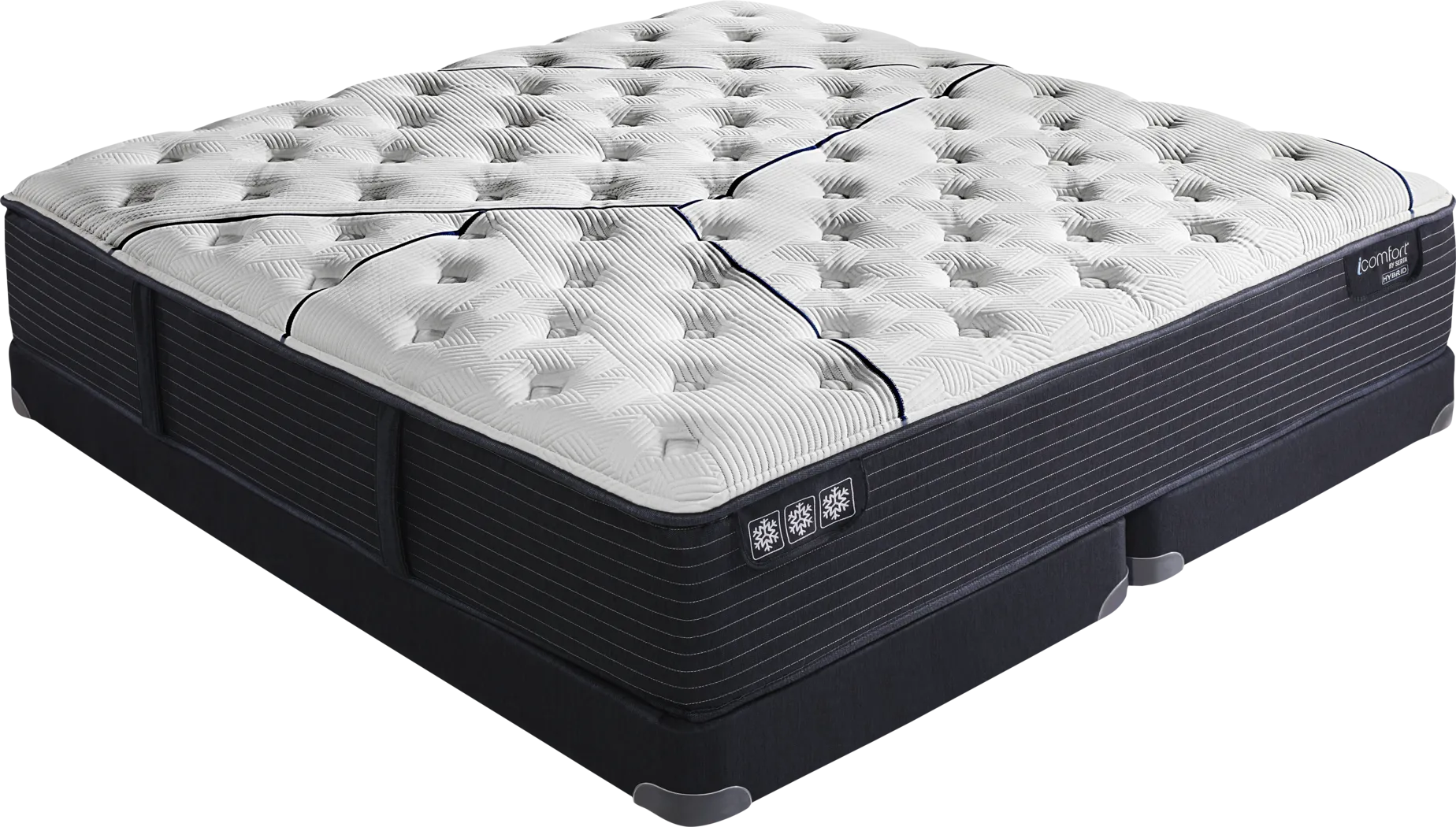 Serta iComfort CF3000 Quilted II Plush Low Profile King Mattress Set - Thumbnail - Image 1