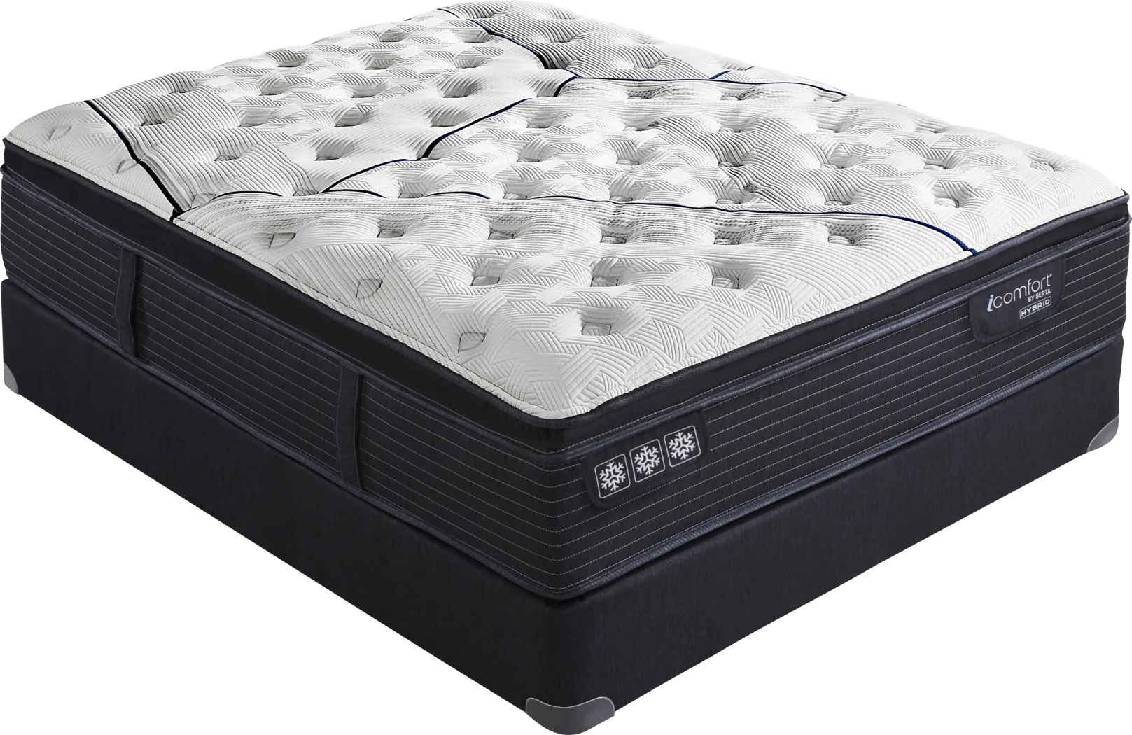 Serta iComfort CF3000 Quilted II Plush Pillow Top High Profile Queen Mattress Set - Thumbnail - Image 1