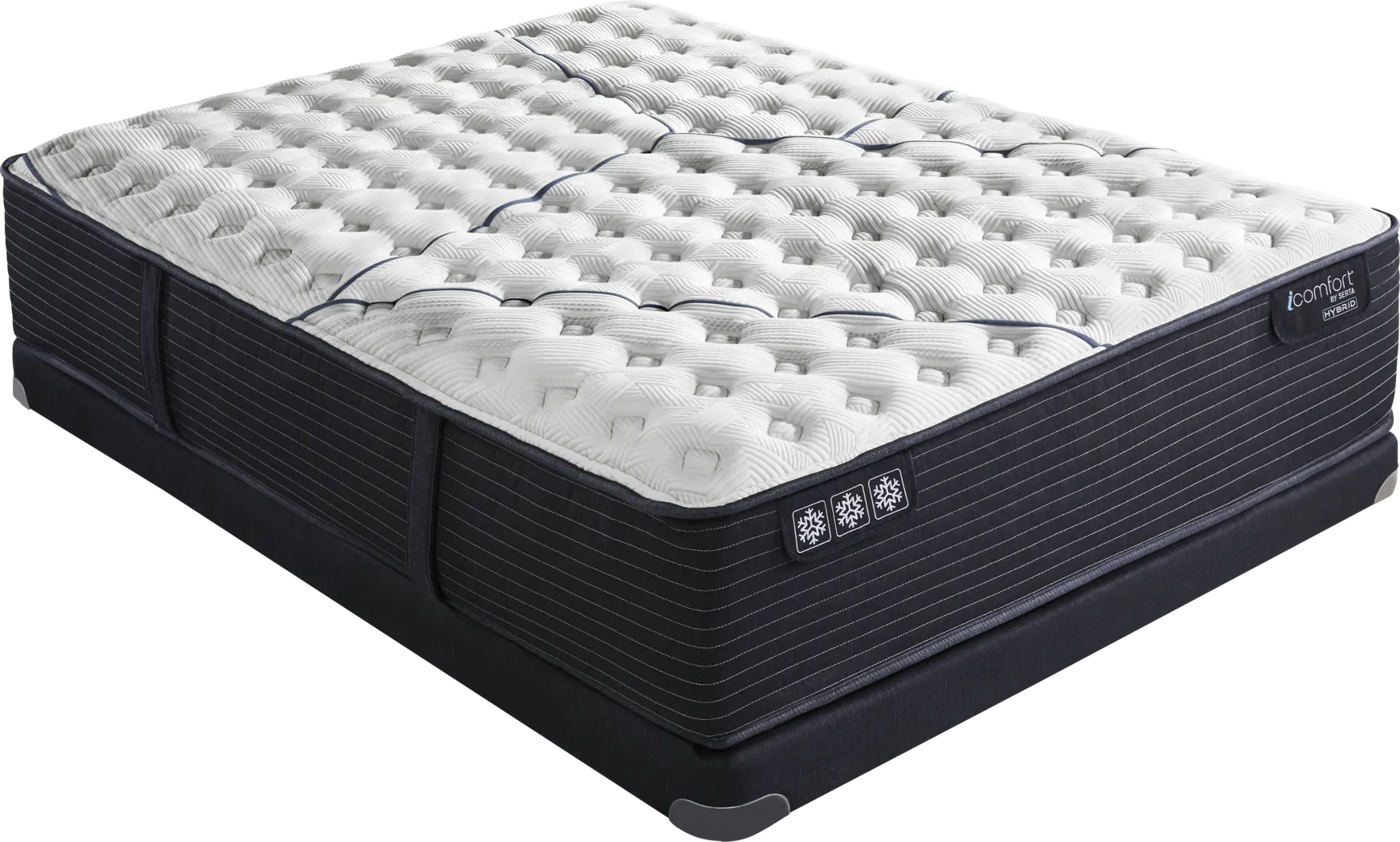 Serta iComfort CF4000 Quilted II Extra Firm Low Profile Queen Mattress Set - Thumbnail - Image 1