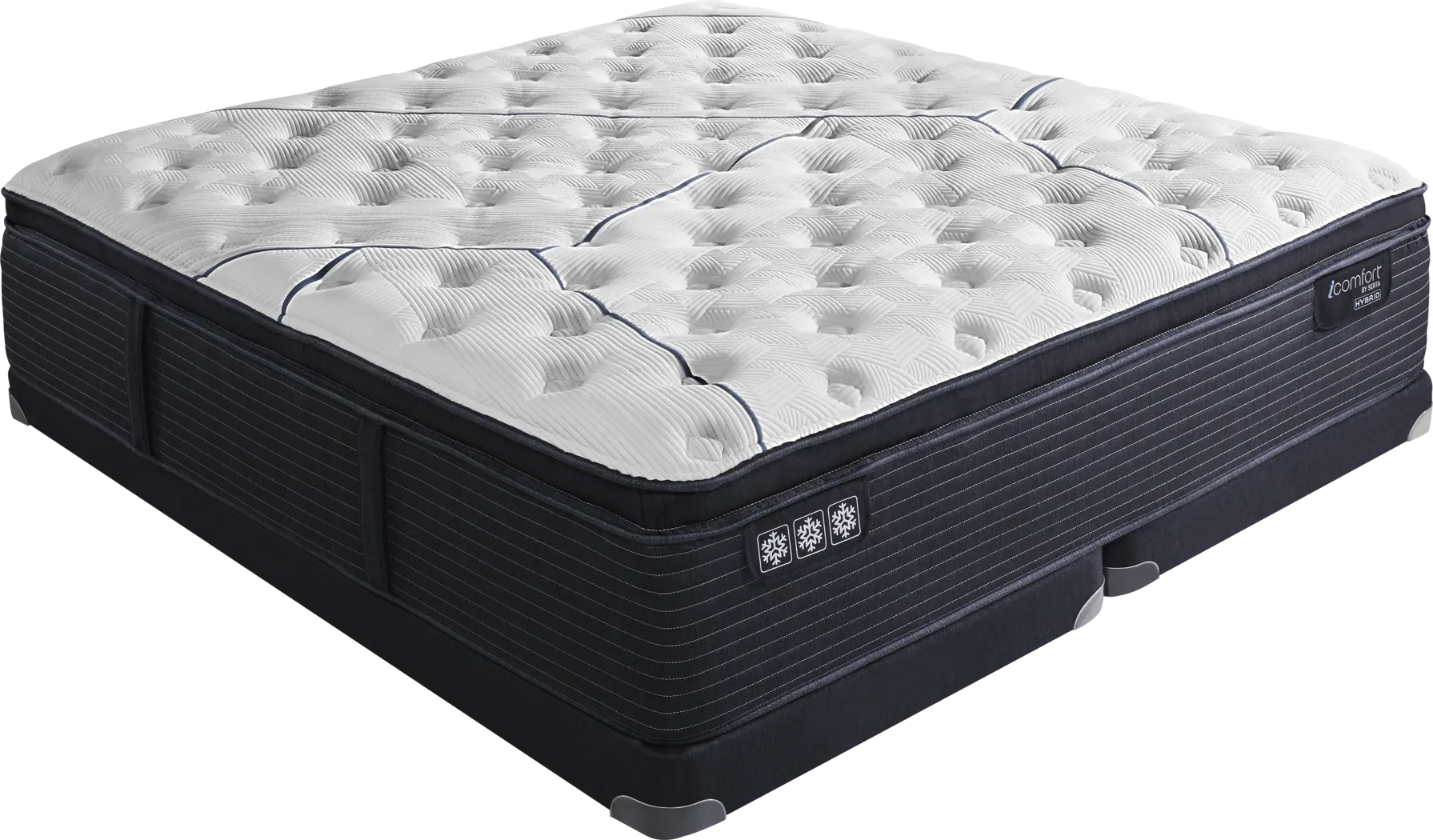 Serta iComfort CF4000 Quilted II Medium Pillow Top Low Profile King Mattress Set - Thumbnail - Image 1