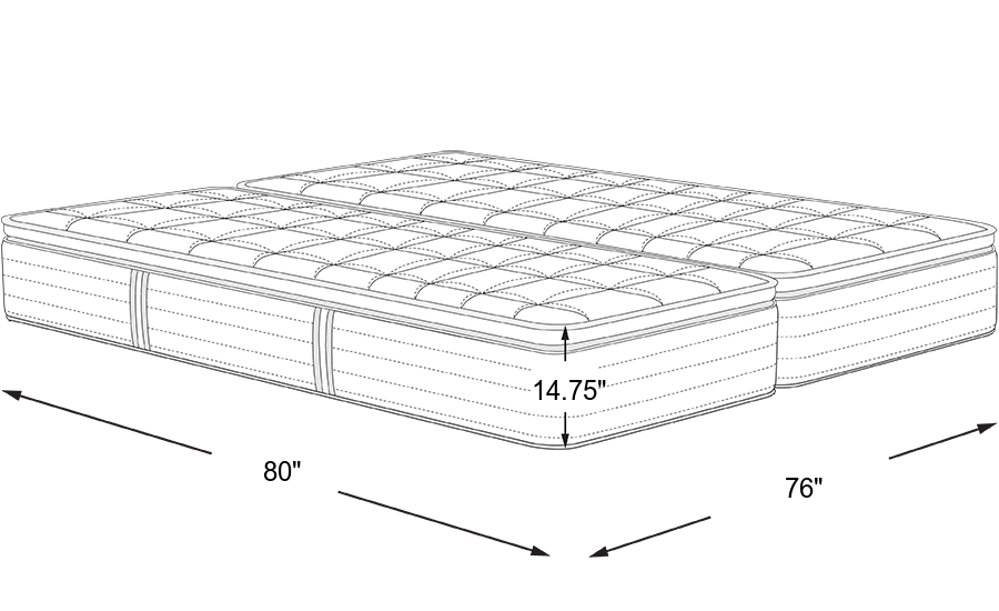 Dimension Image. Please refer to the Dimension Tab on this page for dimension details.
