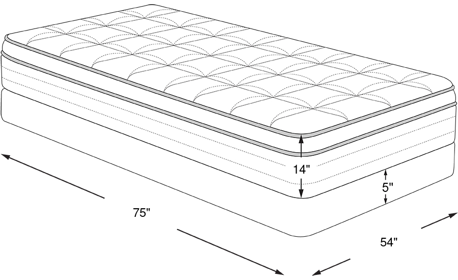 Dimension Image. Please refer to the Dimension Tab on this page for dimension details.