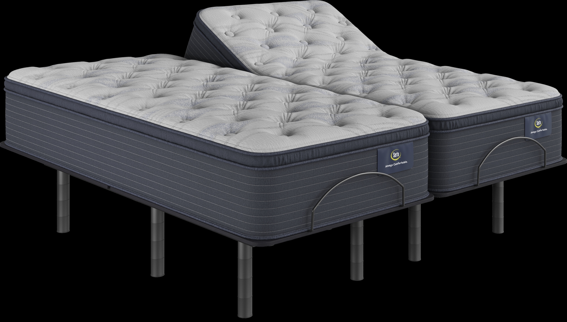 Serta Luxe Edition Adria Coast Split King Mattress with Head Up Only Base - Thumbnail - Image 1