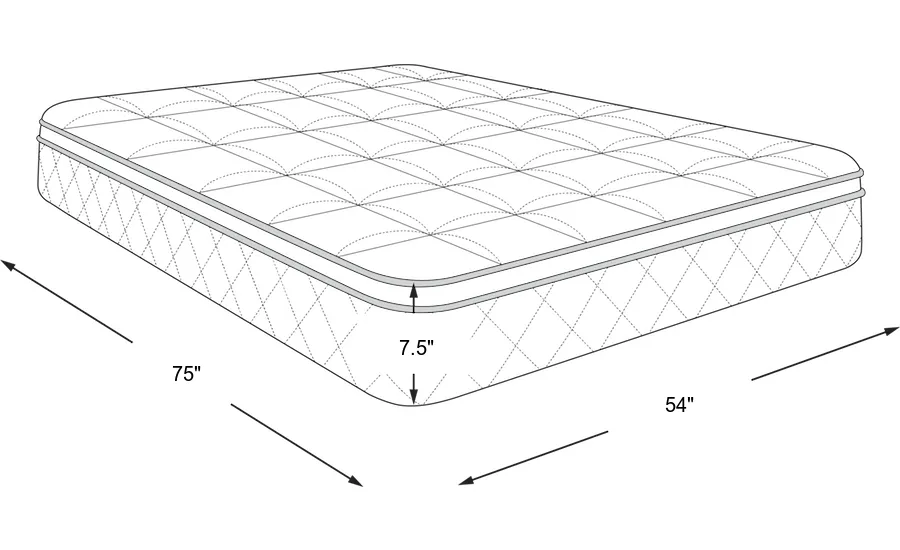 Dimension Image. Please refer to the Dimension Tab on this page for dimension details.