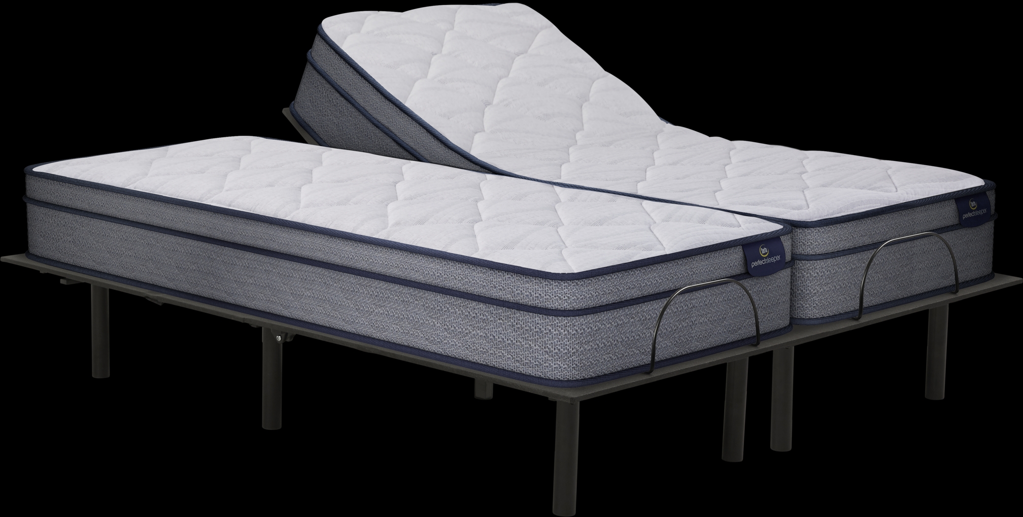 Serta Perfect Sleeper Camden Lake Split King Mattress with RTG Sleep 2000 Adjustable Base - Thumbnail - Image 1