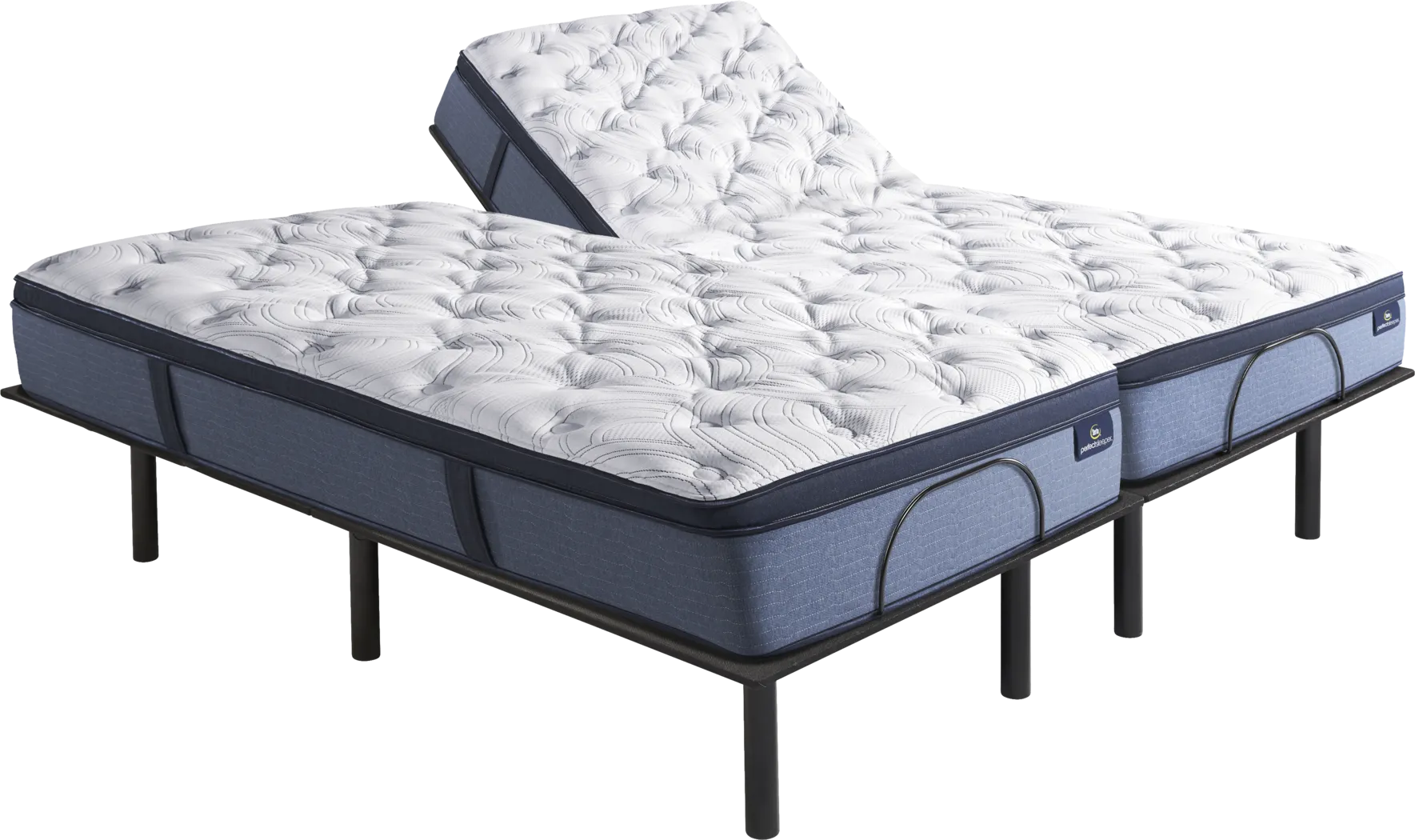 Serta Perfect Sleeper Delphine Split King Mattress with Head Up Only Base - Thumbnail - Image 1
