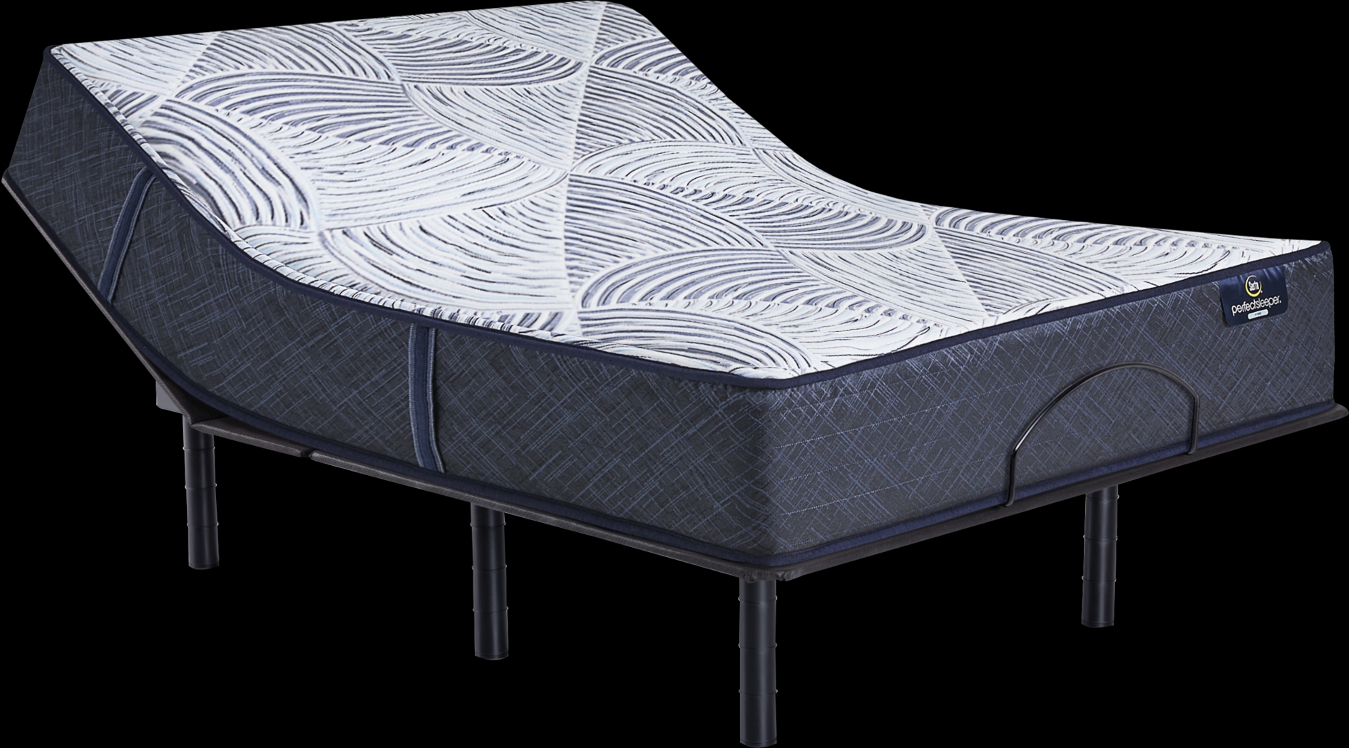 Serta Perfect Sleeper Hybrid Cobalt Bliss Queen Mattress with Head Up Only Base - Thumbnail - Image 1