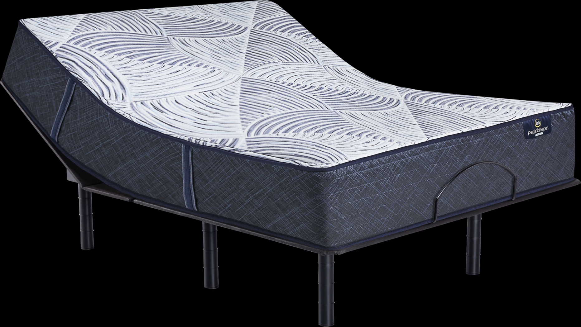 Serta Perfect Sleeper Hybrid Cobalt Serenity King Mattress with Head Up Only Base - Thumbnail - Image 1