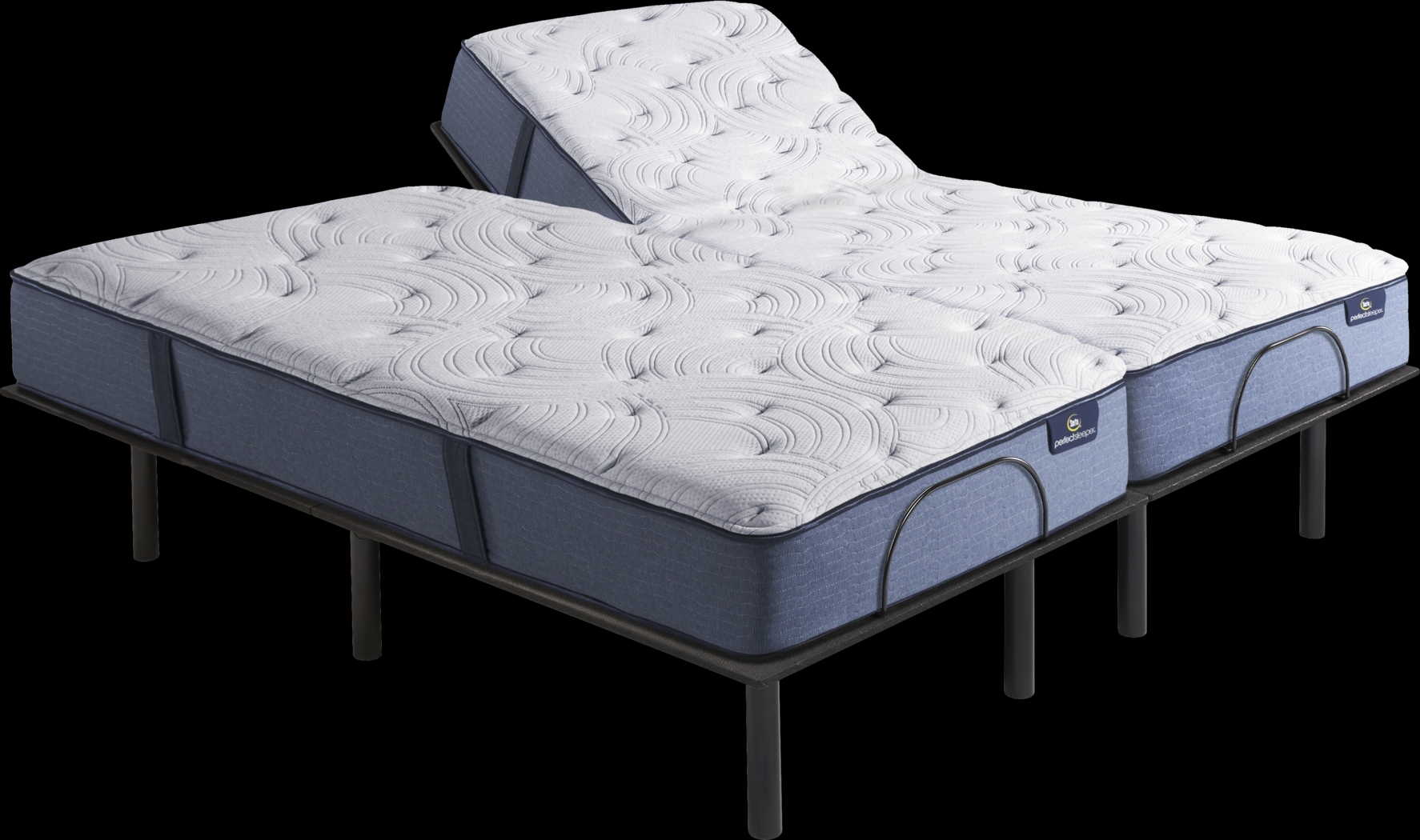 Serta Perfect Sleeper Kira Split King Mattress with Head Up Only Base - Thumbnail - Image 1