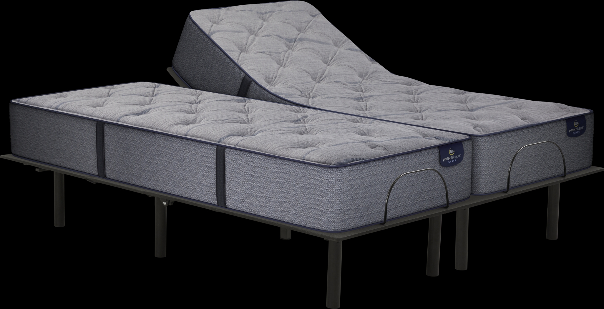 Serta Perfect Sleeper Lynwood Heights Split King Mattress with RTG Sleep 2000 Adjustable Base - Thumbnail - Image 1