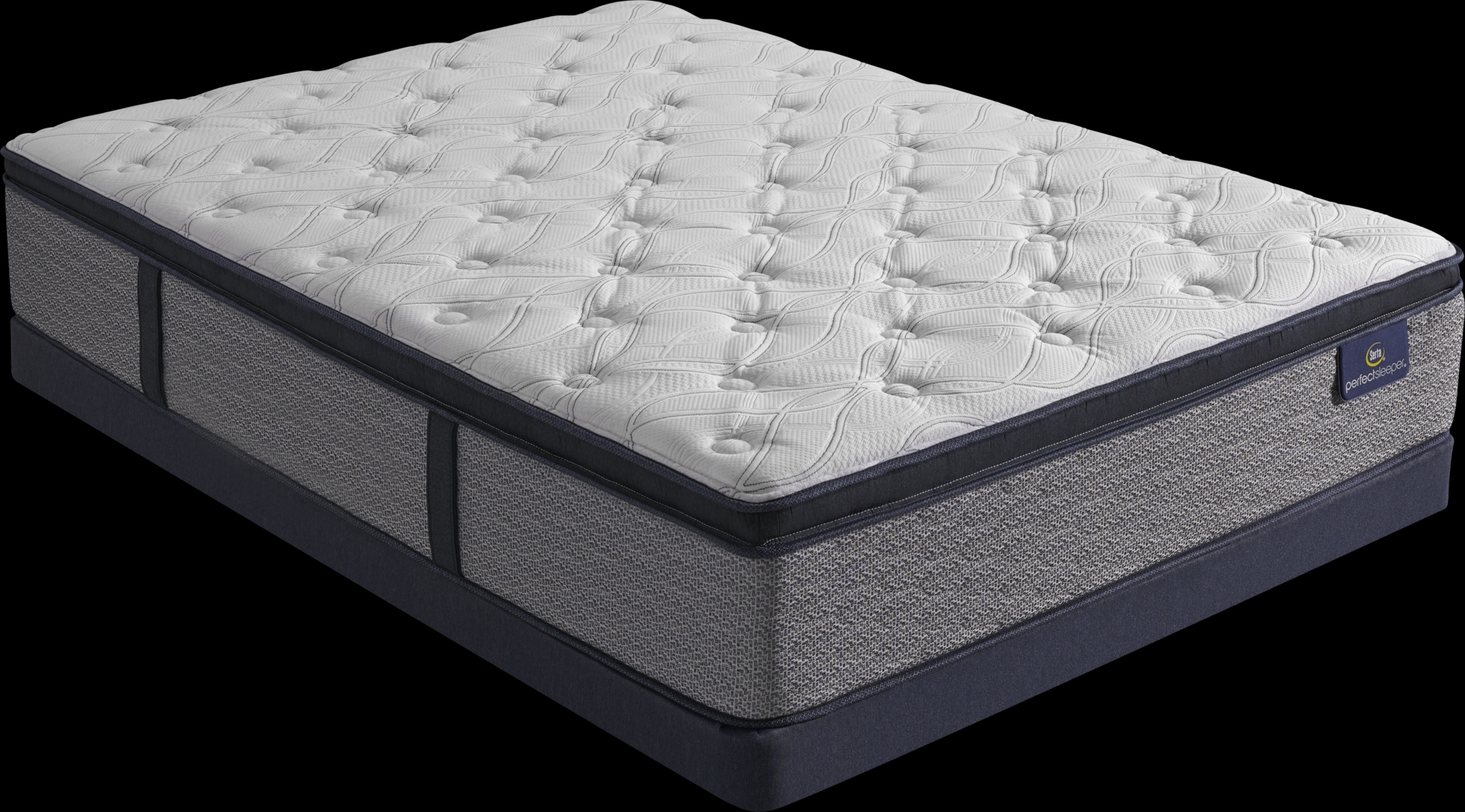Serta Perfect Sleeper Pacific Dune Low Profile Queen Mattress Set - Thumbnail - Image 1