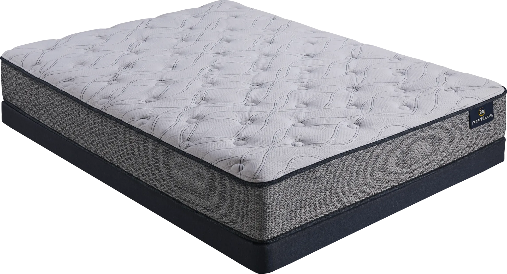 Serta Perfect Sleeper Pine Peak Low Profile Queen Mattress Set - Thumbnail - Image 1