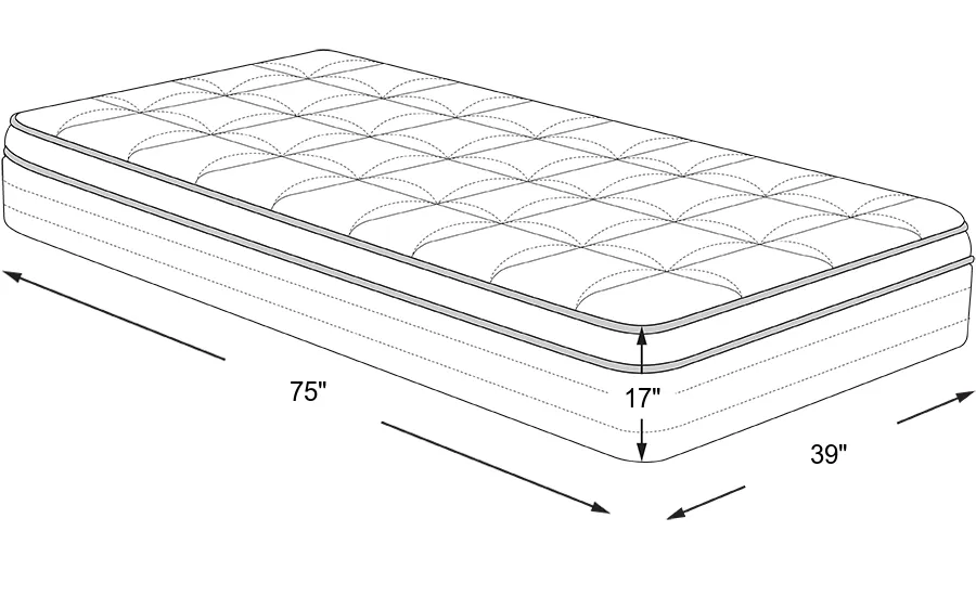 Dimension Image. Please refer to the Dimension Tab on this page for dimension details.