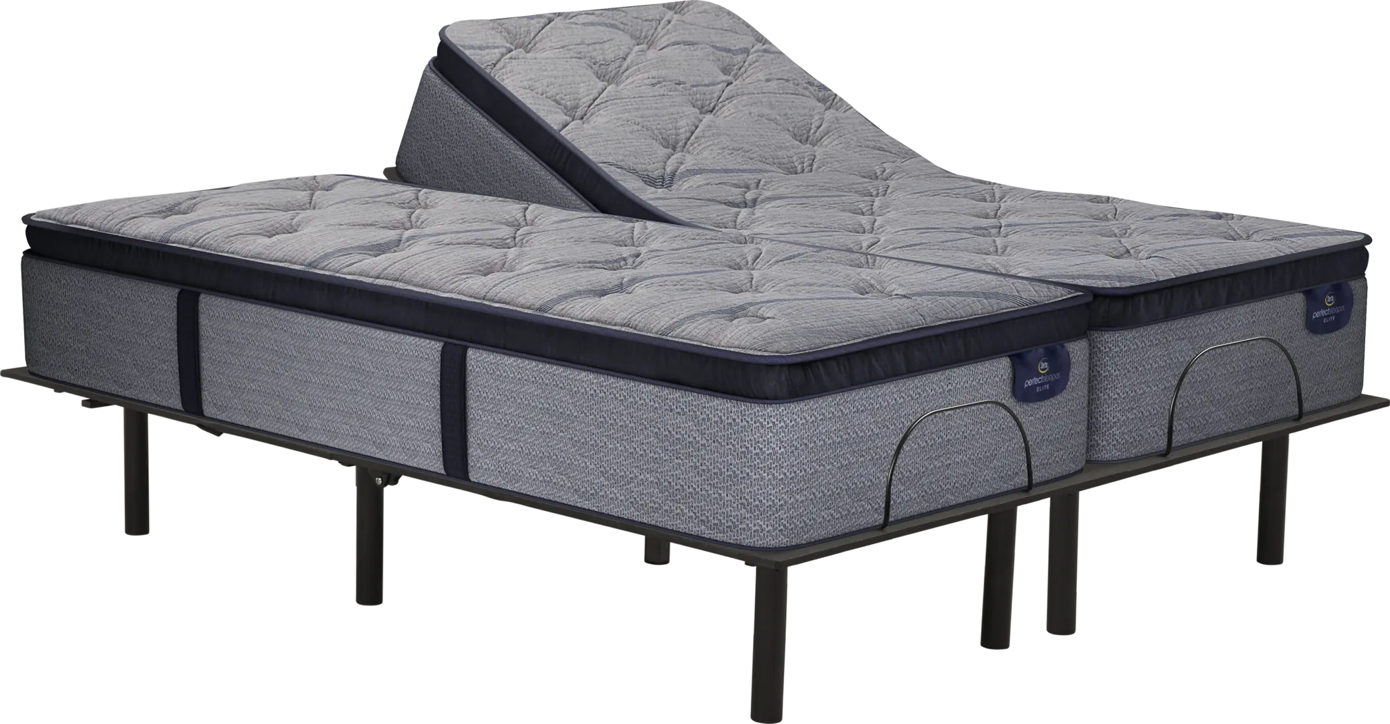 Serta Perfect Sleeper Vernon Hills Split King Mattress with RTG Sleep 2000 Adjustable Base - Thumbnail - Image 1